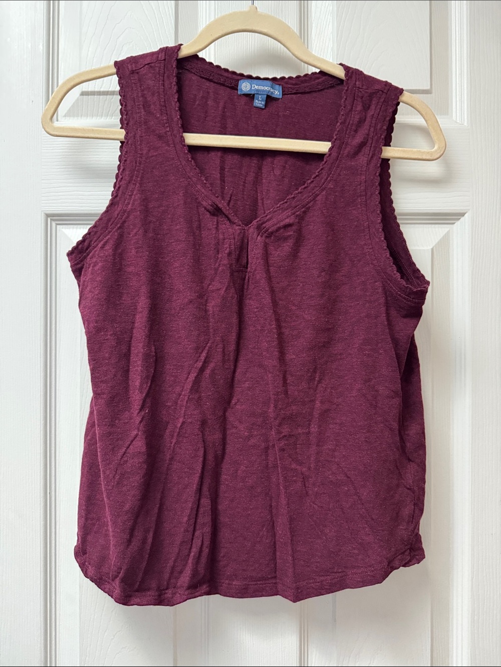 Democracy Women's Tank Top in Wine